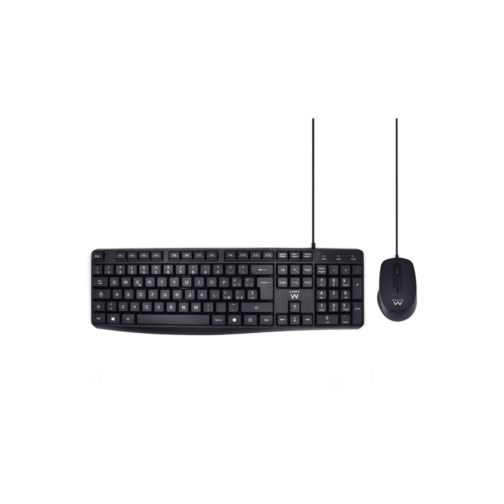 KIT 2 in 1 Tastiera e Mouse Silenziosa USB EW3005