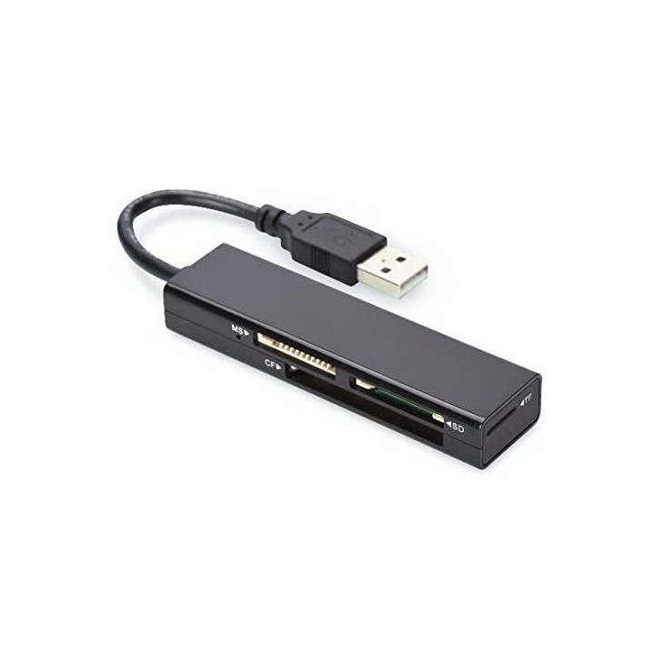 Lettore Card USB 2.0 Compact Flash, microSD, microSDHC, MS, SD