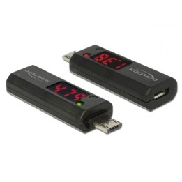 Adattatore Micro USB M/F con LED per Volt e Ampere