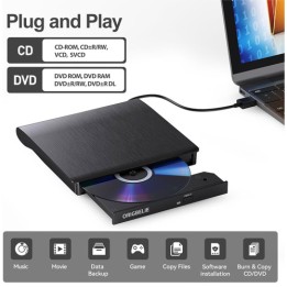 Masterizzatore DVD-RW Esterno USB TypeC  Slim