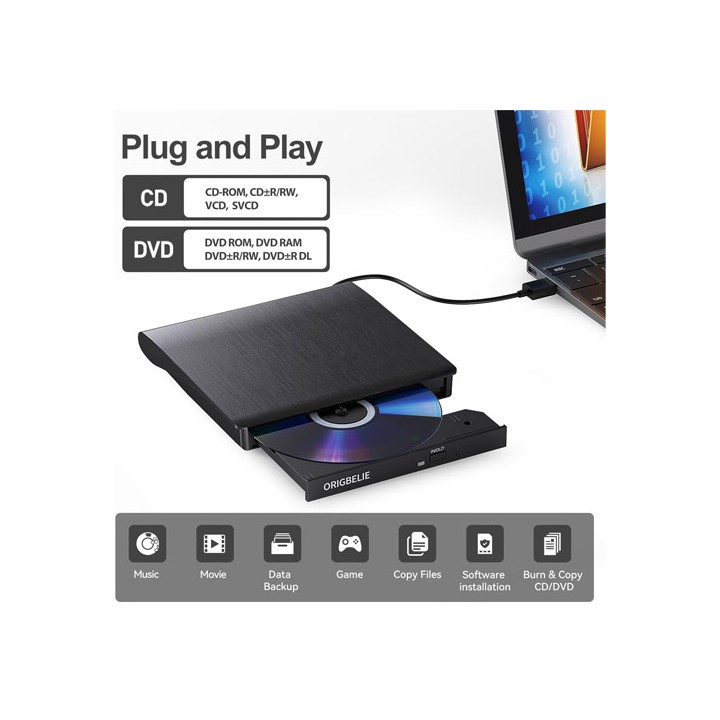 Masterizzatore DVD-RW Esterno USB TypeC  Slim