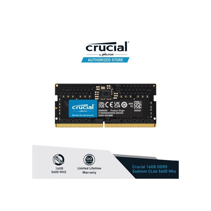 Memoria 16 GB SODDR5 5600Mhz CRUCIAL