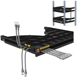 Mensola Gestione Cavi su Rack 19" 24 Porte P.600 mm