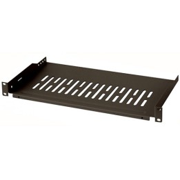 Mensola per Armadio Rack 19'' 255mm 1U Nera 2 punti
