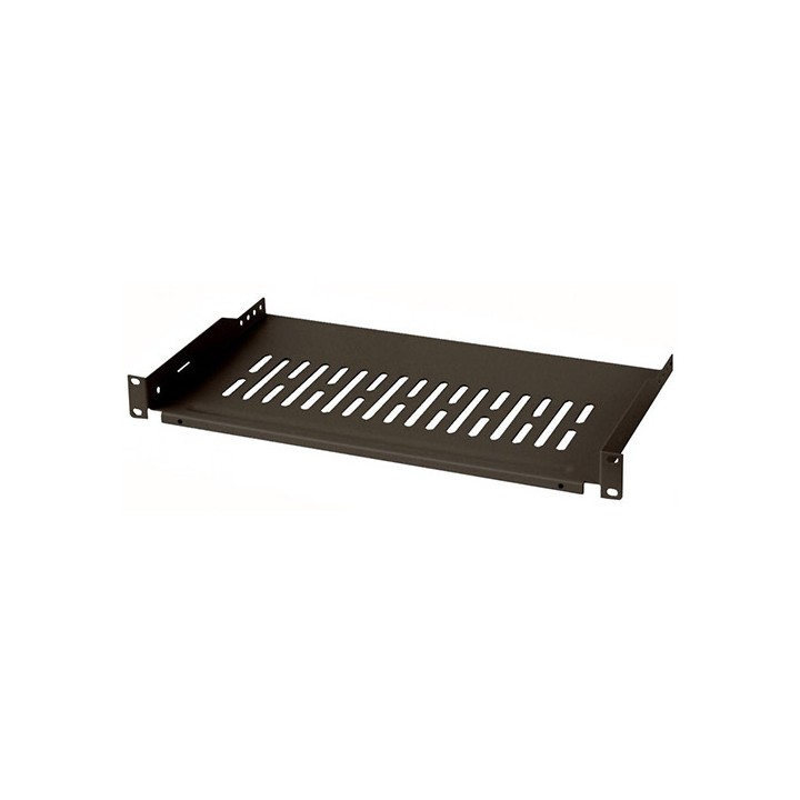 Mensola per Armadio Rack 19'' 255mm 1U Nera 2 punti