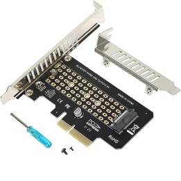 Adattatore PCIe x4 to M.2 NVMe, supporta PCI-e 4.0/3.0, 2.0 o 1.0, PCIe x4 Full