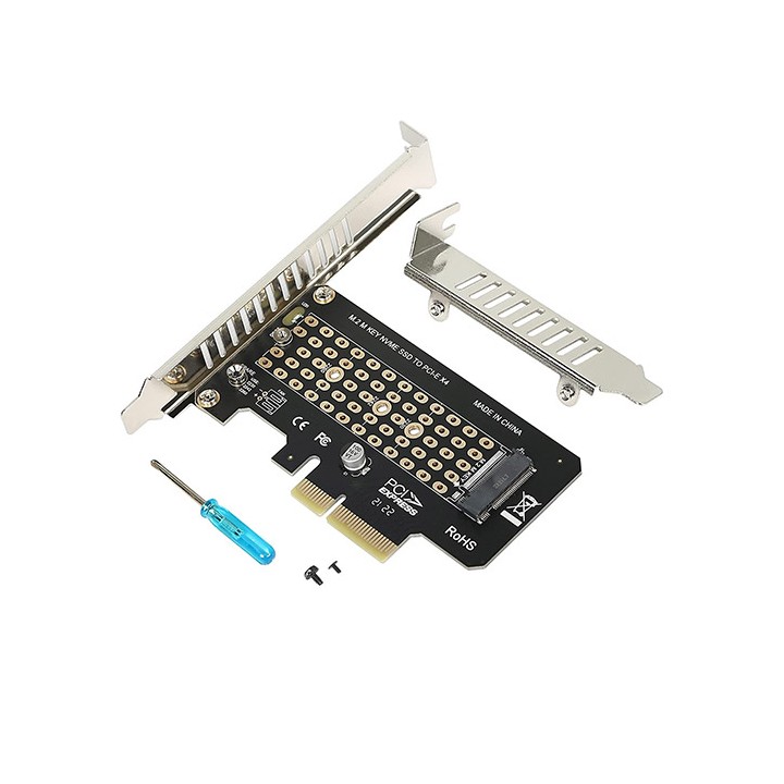 Adattatore PCIe x4 to M.2 NVMe, supporta PCI-e 4.0/3.0, 2.0 o 1.0, PCIe x4 Full
