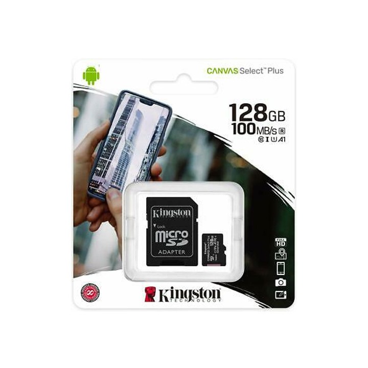 MicroSD 128 GB + Adattatore SD 100/20