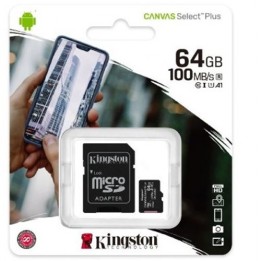 MicroSD 64 GB + Adattatore SD 100/20