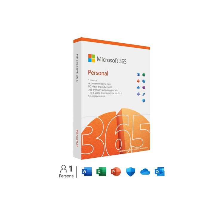 Microsoft Office 365 - Personal 1 PC/Mac/Tablet Scatola