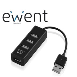 Mini HUB USB 2.0 a 4 porte EW1123 Nero