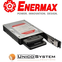 Mobile rack da 3,5" per 2 dischi da 2,5" RAID 0/1 - Nero EMK3203