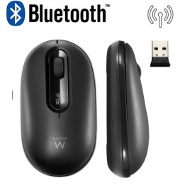 Mouse Dual-Mode Bluetooth e Wireless 2.4 GHz Nero USB-A receiver