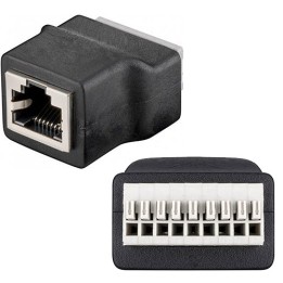 Adattatore RJ45 Femmina Terminal Block 8 pin