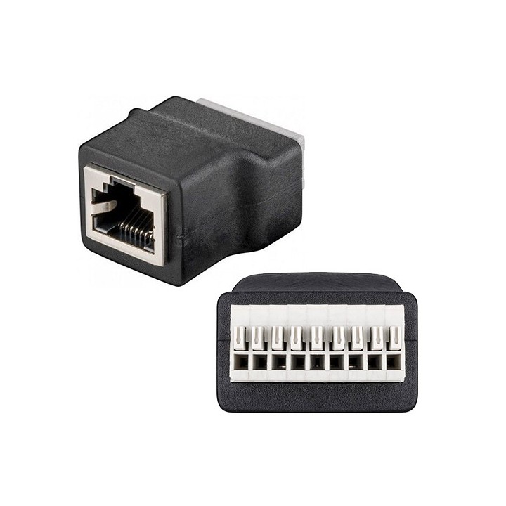 Adattatore RJ45 Femmina Terminal Block 8 pin