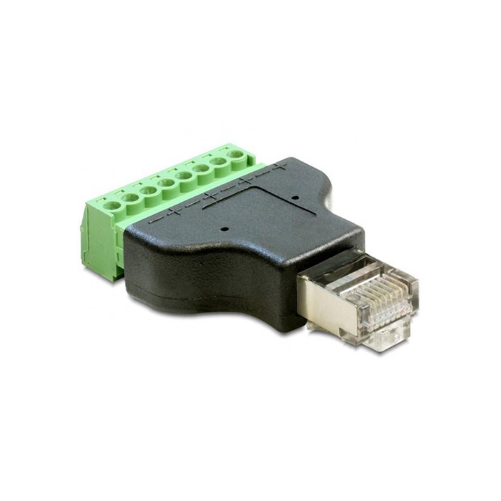 Adattatore RJ45 Maschio Terminal Block 8 pin