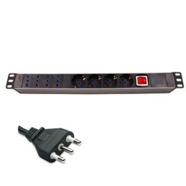 Multipresa 8 posti da Rack 19'' con interruttore
