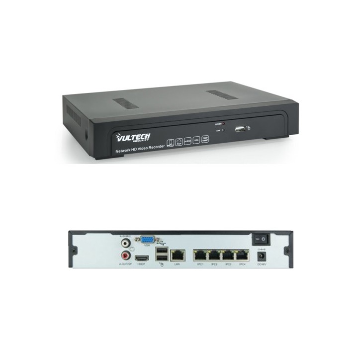 NVR 4 Canali FULL HD PoE Onvif 2.0