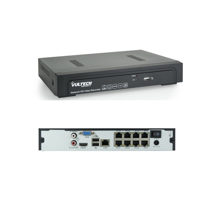 NVR 8 Canali FULL HD PoE Onvif 2.0