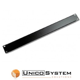 Pannello cieco di chiusura per armadi Rack 19", 2U, in acciaio, nero