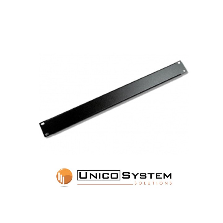 Pannello cieco di chiusura per armadi Rack 19", 2U, in acciaio, nero