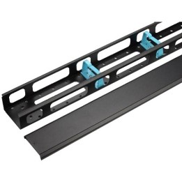 Pannello guidacavi verticale con coperchio standard 19" da 42 unità