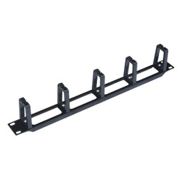Pannello Passacavi 5 Anelli per armadi Rack 19" Nero