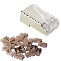 PLUG di rete RJ45 UTP CAT5 Schermati Confezione da 50 pezzi