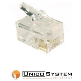 PLUG Telefonico RJ11 6poli 4contatti conf. da 20 pezzi