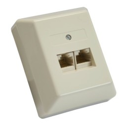 Prese a muro 2 porta RJ45 Cat5e