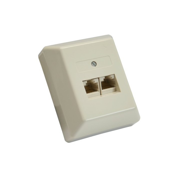 Prese a muro 2 porta RJ45 Cat5e