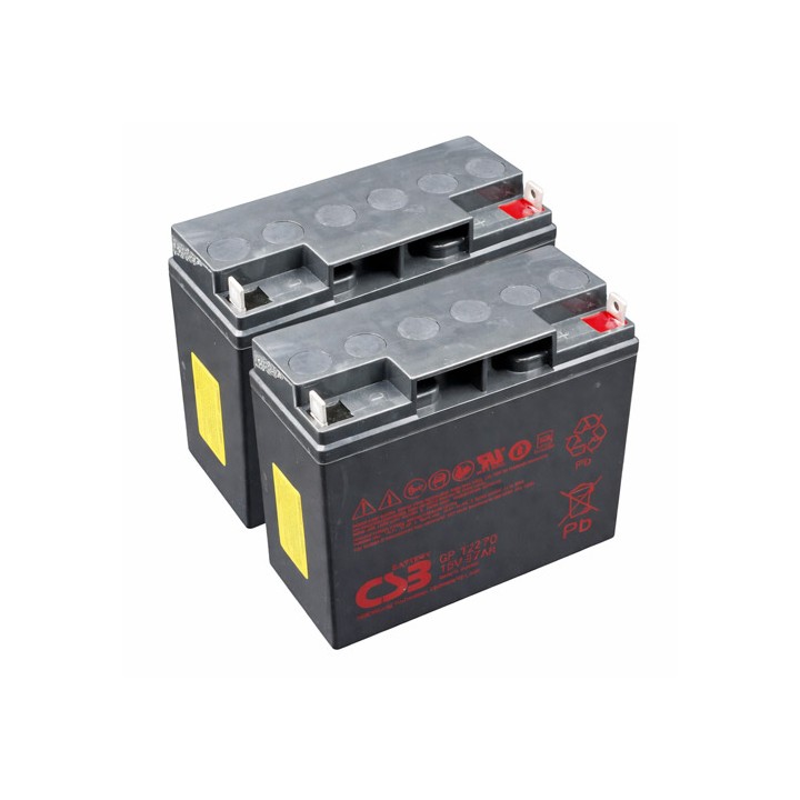 RBC7-CS - Batterie di ricambio per cartuccia APC RBC7. Kit composto da 2pz. CSB GP12170 12V 17Ah. Vengono fornite solo le batter