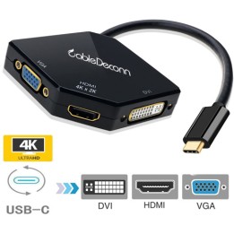 Adattatore Type-C a DVI/VGA/HDMI