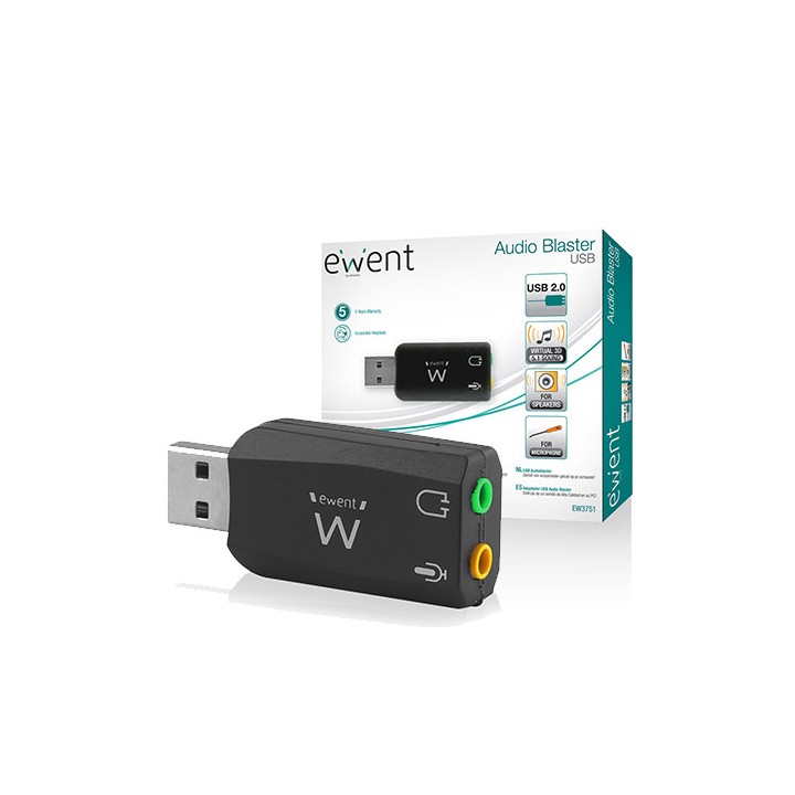 Scheda Audio Esterna USB 2.0 a 3.5mm, Audio Virtual 5.1