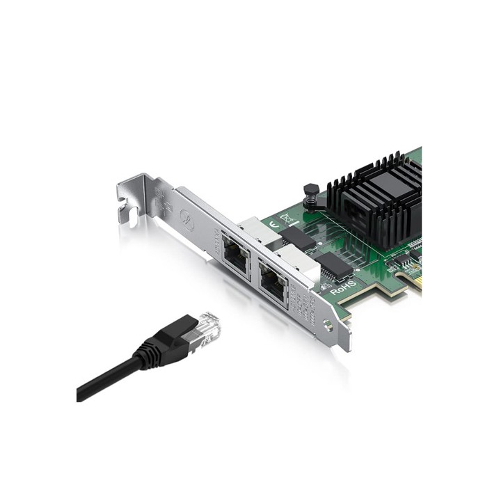 Scheda di Rete Ethernet 1GbE Doppio RJ45 Intel I350-T2PCI-E x4