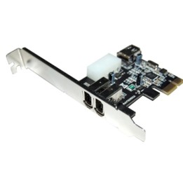 Scheda PCI-Express 2+1 porte Firewire