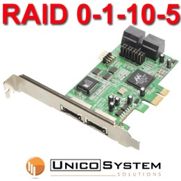 Scheda PCI-Express x1  RAID 0, 1, 10, 5, JBOD SATA DC-324E