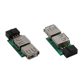 Adattatore USB 2.0 per connessioni interne, 2x femmina A a IDC