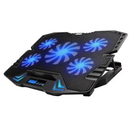 Supporto con Sistema di Raffreddamento per Notebook, MacBook 12 / 15.6 / 17 pollici con 5 Ventole Silenziose e con velocità rego