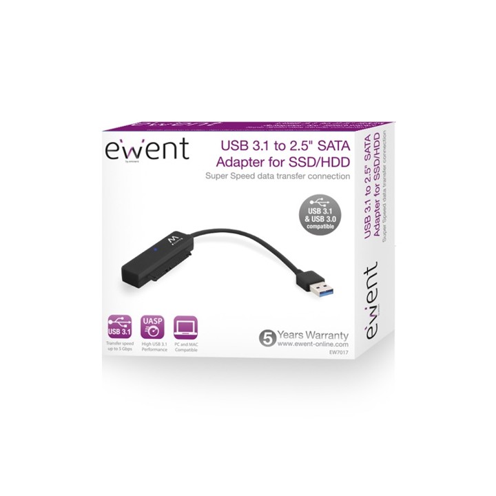 Adattatore USB 3.0 a SATA per HDD/SSD 2.5"