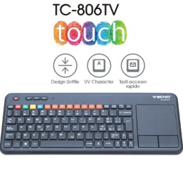 Tastiera e Mouse Touch Wireless per Smart TV WIFI TC-806TV