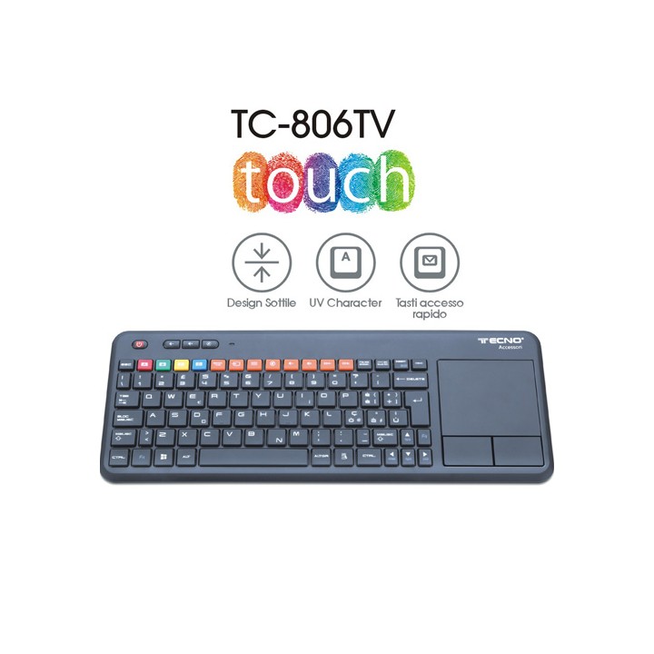 Tastiera e Mouse Touch Wireless per Smart TV WIFI TC-806TV