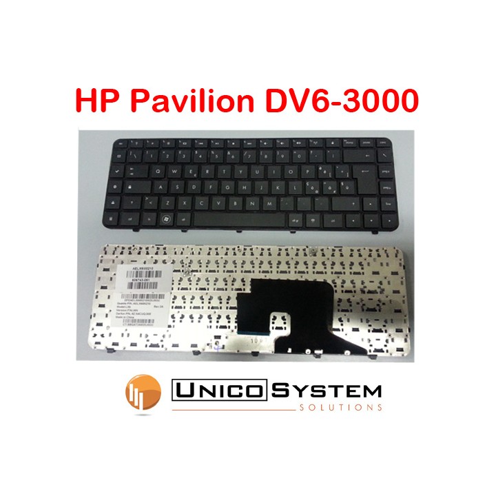 Tastiera Italiana HP Pavilion DV6-3000 Black frame Black IT LX6 NSK-HR0UQ 0E 9Z.N4CUQ.00E AELX6100210