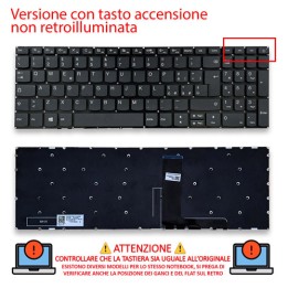 Tastiera Italiana Lenovo IdeaPad 330S-15, 720S-15, V130-15, V330-15, senza frame, colore grigio scuro