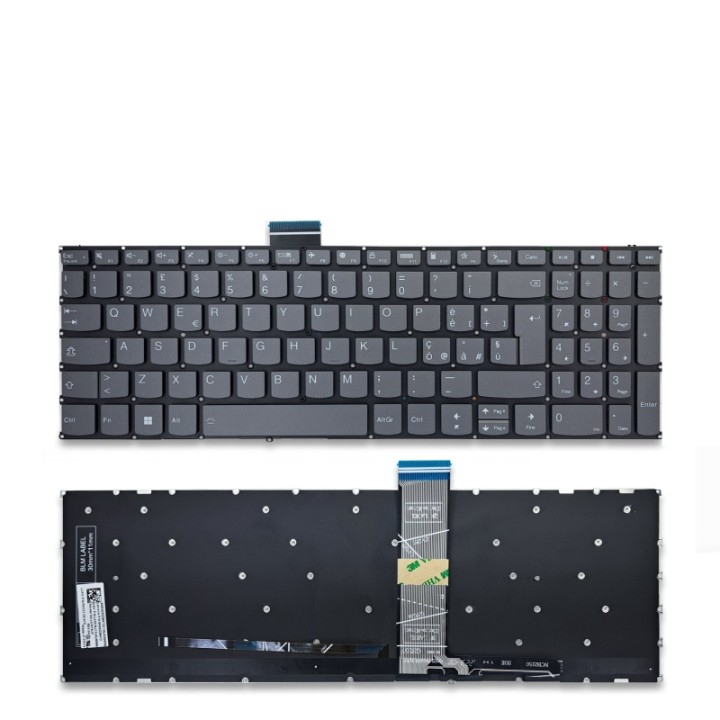 Tastiera Italiana Lenovo IdeaPad 5-15ARE05 Grigia Senza Frame Retroilluminata
