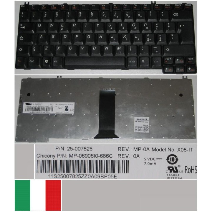 Tastiera italiana Lenovo Ideapad Y330 Y430 U330