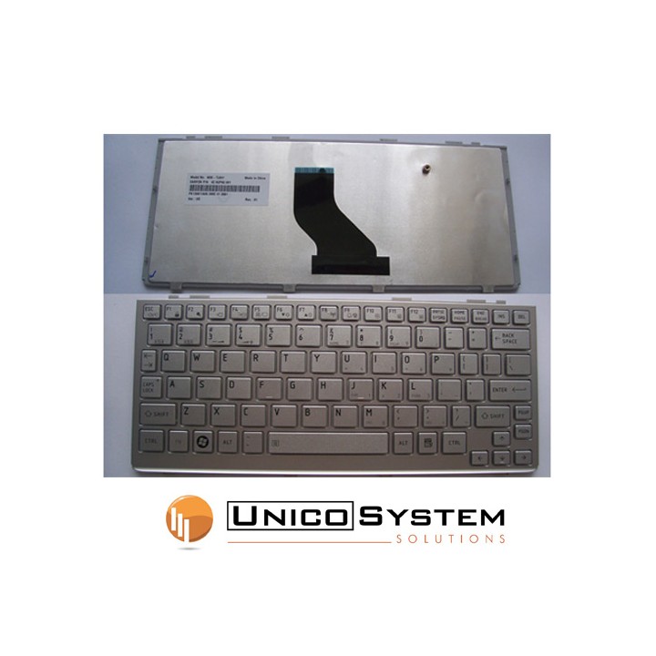Tastiera Italiana Toshiba NB200 NB201 NB250 NB255 NB300 NB305 NB500 Silver