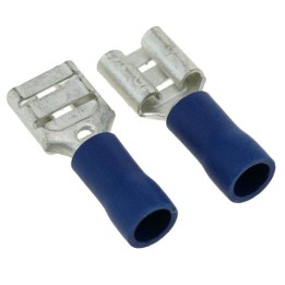 Terminale Faston femmina 6,3 mm Blu 100pz