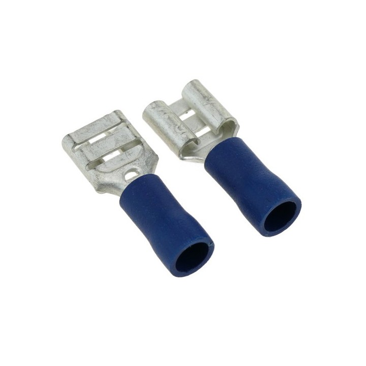 Terminale Faston femmina 6,3 mm Blu 100pz