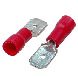 Terminale Faston maschio 6,3 mm Rosso 100pz